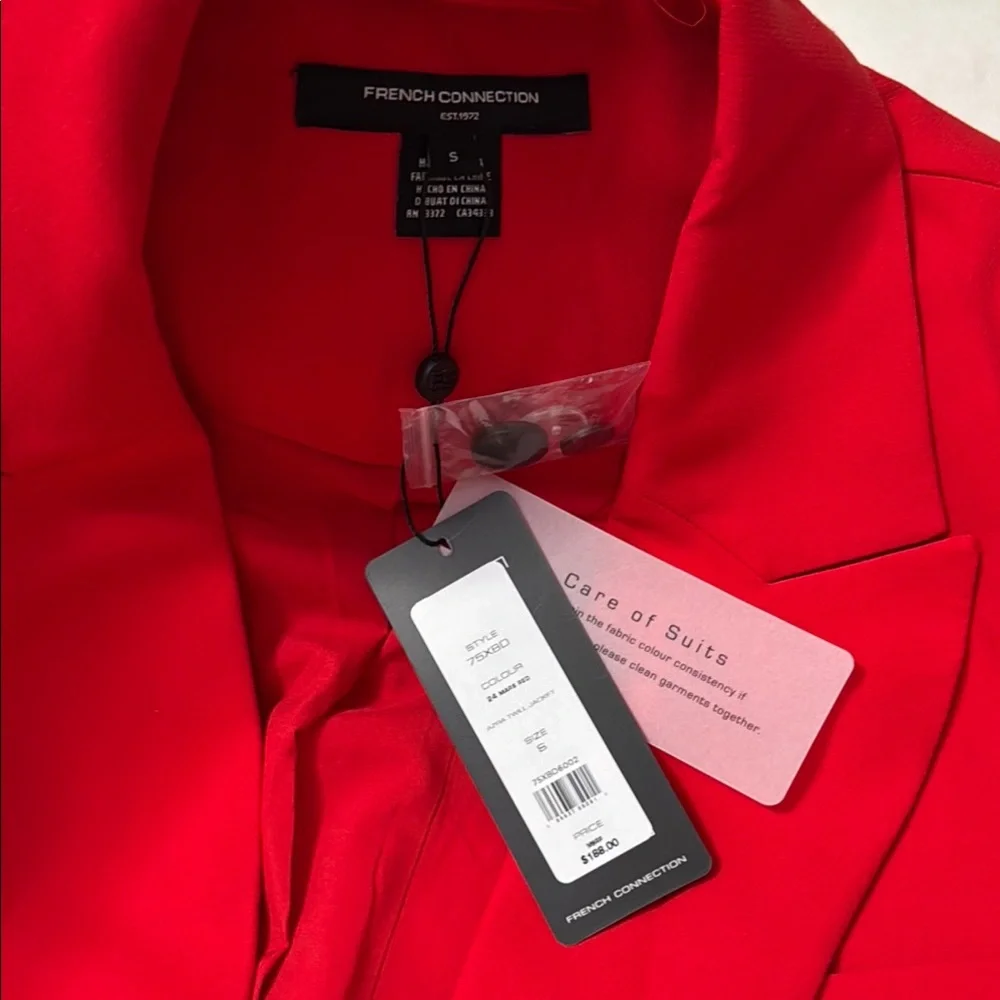 The French Connection Red Blazer size S - Picture 3 of 10